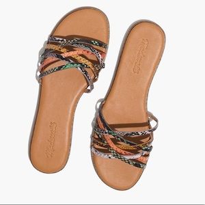 NIB MADEWELL snake print sandals